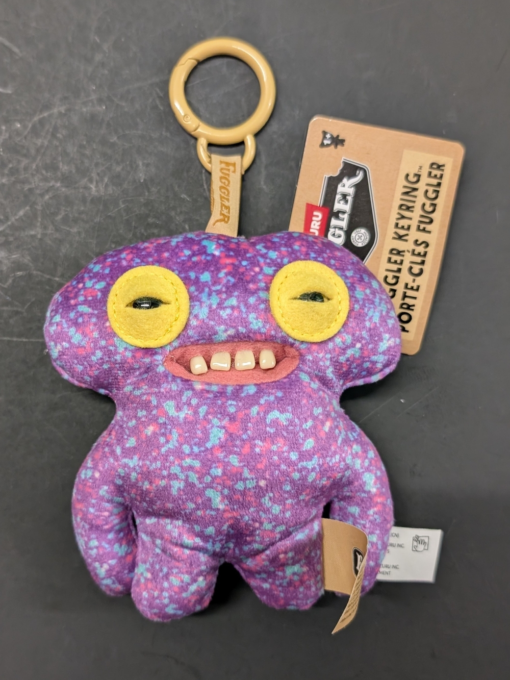 Fuggler Keyring Squidge Purple Pink Monster Plush Keychain Series 6 NWT New